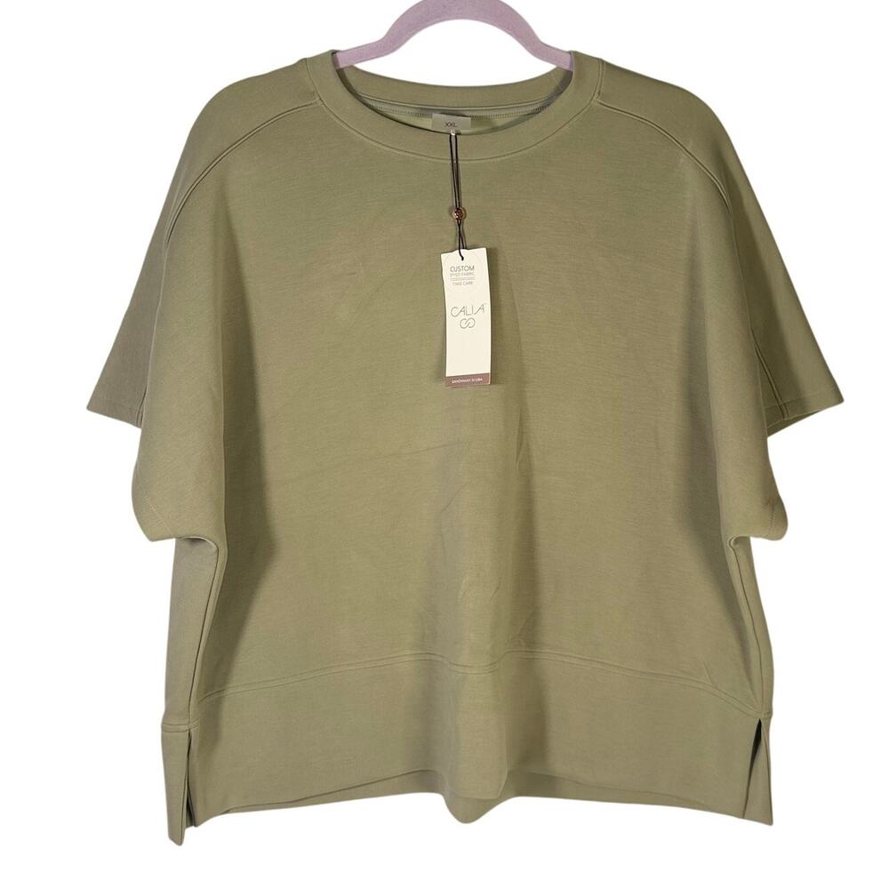 CALIA Women’s Sandwash Short Sleeve Pullover Ground Fennel Size XXL NWT